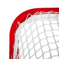 Filet de hockey portable en polyester rouge à cadre métallique, idéal pour l'extérieur, pour enfants et adultes - Vente en gros usine et populaire