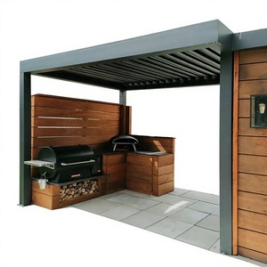 2025 En gros Kits motorisés d'extérieur en aluminium pour toitures à lames orientables, étanches, pour la construction de maisons de café préfabriquées, couvertures de terrasses BBQ et abris de jardin - Product Image 3