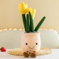 Figurines Tanaman Sukulen Kreatif Angela, Tanaman Pot Tulip Lucu, Dekorasi Rumah Kantor, Barang-barang Mirip Boneka