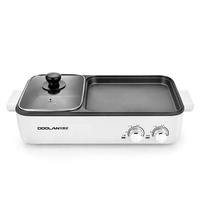 Nouveau ragoût électrique en aluminium, poêle de barbecue électrique coréen avec marmite pour la cuisson des nouilles et la friture à la vapeur ZHE Jiang PTFE
