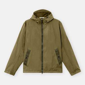 Spring <strong>Men's</strong> Custom Hooded Windbreaker <strong>Jacket</strong> Full Zip Lightweight Anti-wrinkle Elastic Cuffs Hem Crinkle <strong>Padded</strong> Outdoor Hiking - Product Image 3