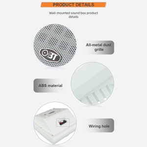 Haut-parleur mural OBT-428 en ABS durable pour salle <span class=keywords><strong>de</strong></span> conférence, salon, sonorisation - Product Image 4