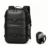 Sac à dos pour ordinateur portable extensible avec compartiment étanche, port de chargement et serrure TSA, idéal pour les trajets quotidiens et les voyages