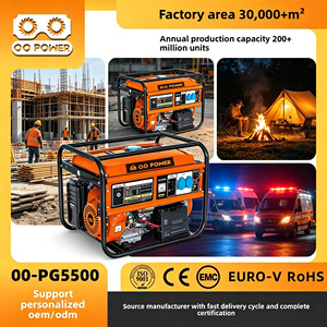 Générateur d'essence portable domestique 075 kW 5/6/7 kW 220 V à démarrage manuel Modèle 00-PG5500 pour usage extérieur et vente ambulante - Product Image 3