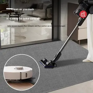 Tapis d'entrée haut de gamme en similicuir, couleur unie, résistant à la saleté, antidérapant, minimaliste, moderne, pour couloir, personnalisable, nouveauté 2025 - Product Image 3