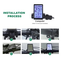 Panel Kontrol Speedometer LED Sepeda Listrik Pissente dengan Layar Tahan Air 24V-60V - Aksesoris Bersepeda untuk Sohamo