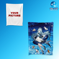 Ventes en gros de couvertures en flanelle douces et confortables imprimées avec des dessins animés personnalisés, couverture personnalisée ultra douce et moelleuse