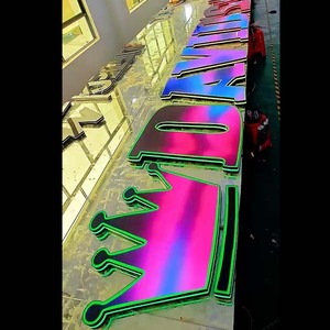Vendita calda su misura impermeabile Led esterno 3d segno lettera Rgb multicolore cambiante segno del negozio - Product Image 2