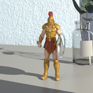 Figurine de chevalier spartiate en résine de haute qualité personnalisée avec épée et bouclier Statue de décoration de guerrier vintage en gros - Product Image 6