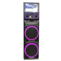 Amplificateur de karaoké OEM 200W RGB LED BT 5.0 avec écran tactile de 15 pouces, microphone intégré et batterie rechargeable pour utilisation en soirée