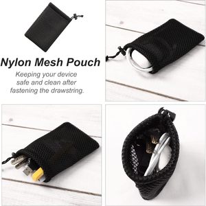 Uxcell Nylon Mesh <b>Drawstring</b> <b>Bag</b> 5 X 3.5 Inch <b>Small</b> Storage Pouch For Electronics Keys Jewelry Portable - Product Image 3