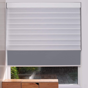 Nouvelles stores zébrés électriques à double couche, occultants intégrés, <span class=keywords><strong>anti</strong></span>-<span class=keywords><strong>UV</strong></span>, filtrants, avec télécommande, en tissu uni de haute qualité <span class=keywords><strong>pour</strong></span> fenêtres - Product Image 5