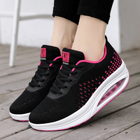 Chaussures de danse professionnelles respirantes pour femmes, tige en tissu extensible, semelle en PU avec coussin d'air, légères et antichoc