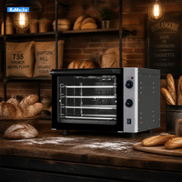 Four à circulation d'air chaud, moteur bidirectionnel haute vitesse, revêtement émaillé antiadhésif, porte en verre trempé, humidification par pulvérisation