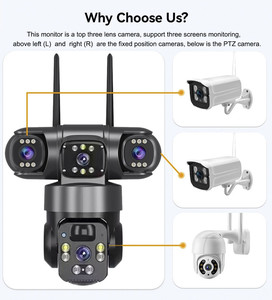 Real 3Lens 15K 30MP HD 4g Solar Network Surveillance Camera Outdoor PTZ Auto Track Wifi <b>Wireless</b> IP Network CCTV Security Camera - Product Image 6
