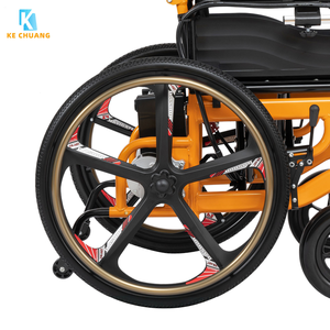 Fauteuil roulant tout-terrain abordable et prêt à voyager avec un cadre en acier médical léger et facile à plier pour adultes - Product Image 4
