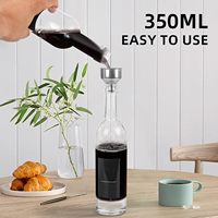 Distributeur de sirop de café de bar à café 350ml 500ml personnalisable en usine, distributeur de pompe à café, bouteille de sirop en verre avec pompe noire