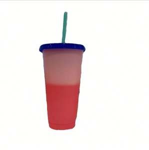PP Calefacción Color Temperatura Gradiente Sublimación Taza mágica Taza que cambia de color con tapa y pajita - Product Image 6