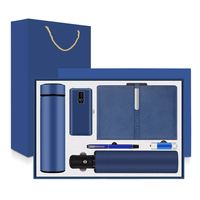 Coffret Cadeau d'Entreprise : Gourde Intelligente 450ml, Batterie Externe, Carnet, Parapluie, Stylo Automatique avec Affichage de Température, Boîte USB – Vente en Gros