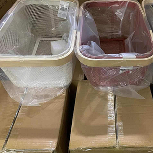 Giỏ Lớn Đựng Đồ Bằng Sắt Rèn Kiểu Bắc Âu Có Tay Cầm Bằng Gỗ XWX Factory - Product Image 5