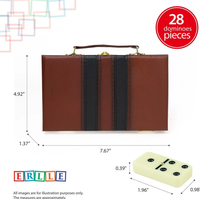 Ensemble de dominos en bois vierges pour gravure laser, étui de présentation avec logo personnalisé, marque privée, cadeau d'entreprise, vente en gros, revente