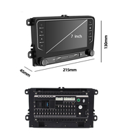 Autoradio GPS Bluetooth RDS 2 Din avec Écran Tactile Capacitif HD, 7 Pouces, Carplay et Android Auto, pour Voiture VW