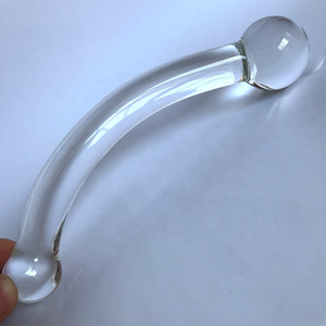 Varita de vidrio de doble punta para tensar la vagina, masajeador de próstata arqueado, plug anal de vidrio, juguetes sexuales para adultos - Product Image 2