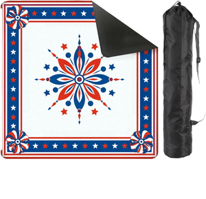 Tapete de Mahjong Premium Moderno Antideslizante con Reducción de Ruido, Diseño Patriótico de Fuegos Artificiales y Estrellas, con Bolsa de Transporte, Personalizable para Hombres - Product Image 1