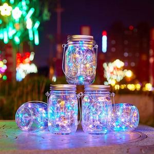High Quality Waterproof LED Light for <b>Garden</b> Christmas Starry Outdoor Fairy <b>String</b> Solar Mason Jar IP65 Glass High-Grade - Product Image 3