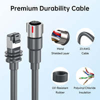 Câble Ethernet IP67 étanche M12 8 broches X-Code vers RJ45 pour caméra industrielle