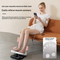 Masseur de pieds et de jambes électronique chauffant multifonctionnel portable à brancher à domicile, avec technologie Shiatsu et impulsions basse fréquence EMS