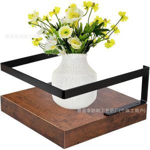 Wooden Wall Mounted Planter Stand <b>Rectangle</b> 1 Layer For <b>Potted</b> <b>Plant</b> Display - Product Image 5