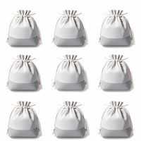 Sacs à cordon en toile recyclée de coton écologique de taille personnalisée