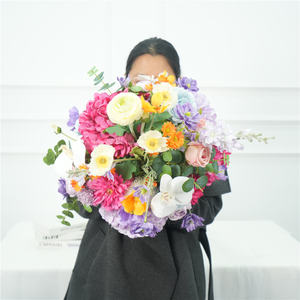 Best Seller 35*35cm artificial <b>red</b> <b>silk</b> rose ball flower Wedding Centerpieces Luxury <b>Silk</b> Rose Flower Ball Centerpiece - Product Image 3