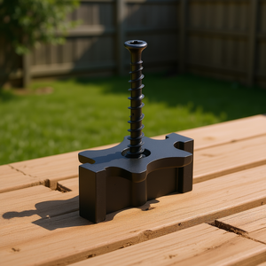 Sujetadores para tarimas de composite: Abrazaderas en T y tornillos metálicos universales para instalación entrelazada con espacios de 0.26 pulgadas - Product Image 2