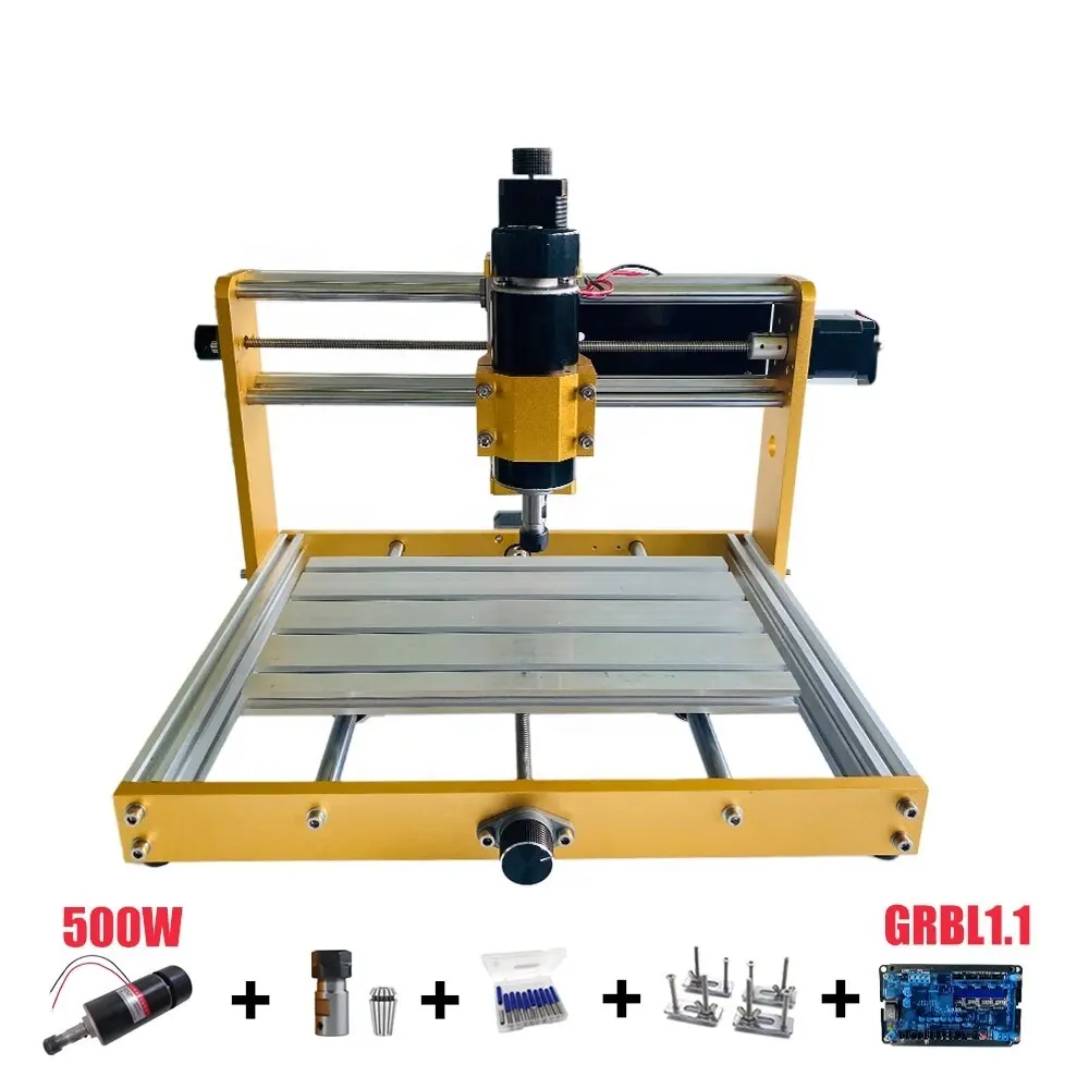 CNC 3018プラス500W/300W Complet Kit Apply Nema17/23 Stepper 52ミリメートルSpindle CNC Wood Router、Pcb Milling Machine、Craved On Metal