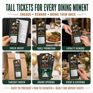 Billets à gratter personnalisés à livraison rapide, verticaux, pour restaurants, bons de réduction pour la fidélisation des clients et les récompenses pour les invités - Product Image 6
