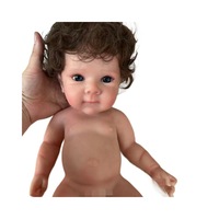 Poupée Reborn en Silicone Solide de 18 Pouces, Jouet Réaliste avec Peau de Bébé, Cheveux en Silicone Souple et Élastique, pour Enfants (4-6 Ans)