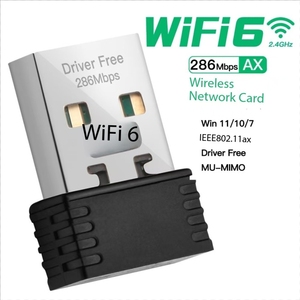 2025 mới wifi6 USB WIFI Card mạng miễn phí điều khiển 2.4GHz USB Dongle 300Mbps Wi-Fi Adapter 802.11b/g/n/AX cho PC/máy tính xách tay/Máy tính để bàn - Product Image 1