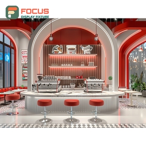 Vitrine à café minimaliste, finition noir mat, espace de présentation pour bouteilles de sirop, armoire de présentation pour café - Product Image 6