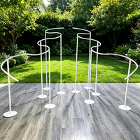 Arche de mariage spirale en métal blanc, support incurvé ondulé pour fleurs, cadre circulaire pour décoration de scène de cérémonie de mariage
