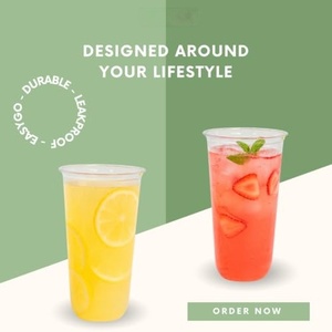 Gobelet à bulles de thé Boba en PP rigide transparent givré de 16 oz et 24 oz avec logo personnalisé imprimé, jetable, pour boissons, glaces, café, nourriture, bière - Product Image 4