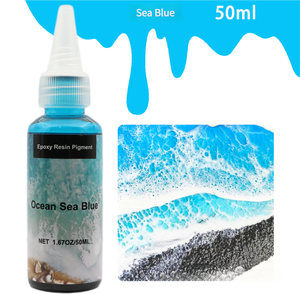 Concentré de couleur liquide Ocean Wave, colorant pour résine époxy hautement transparent, teinte bleue vibrante pour l'art en résine DIY, la bijouterie et l'artisanat - Product Image 6