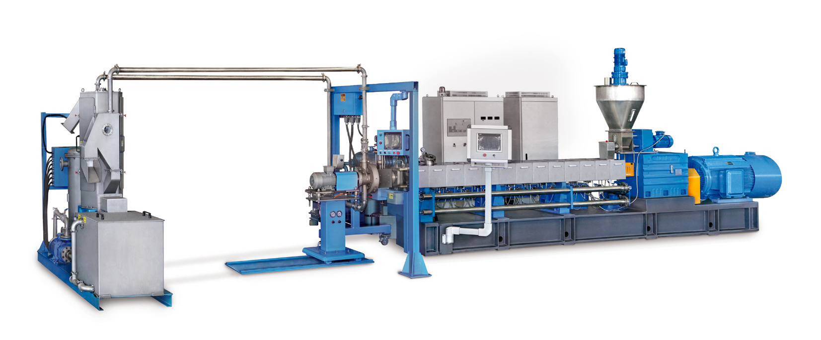 mte65 平行旋转塑料颗粒双螺杆挤出机/迷你造粒机挤出机生产线