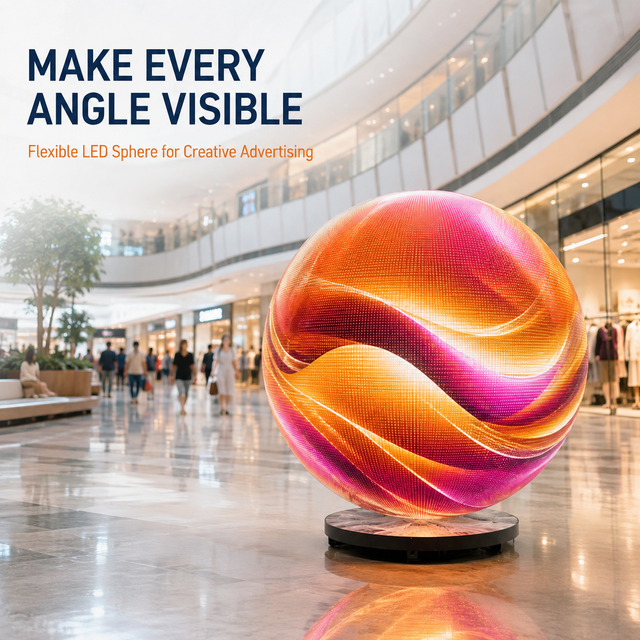 Flexible Spherical LED Display Full Color 360 Degree Video Ball Screen for Shopping Mall Exhibition and Creative Advertising