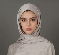 Tissu en mousseline de polyester léger, satiné et jacquard, antistatique et infroissable LYH, idéal pour le hijab quotidien toutes saisons – Grande Vente