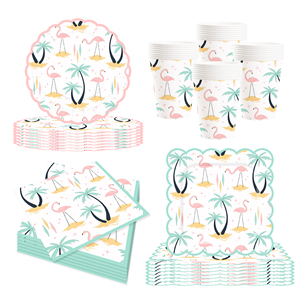 Platos de Papel Ovalados Desechables con Diseño de Flamenco DAMAI, Decoración para Fiestas, Suministros para Fiestas de Cumpleaños, Juego de Vajilla - Product Image 3