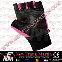 Sarung Tangan Olahraga Unisex NFM untuk Angkat Berat, Gym, Fitness, Powerlifting, Pelindung Telapak Tangan, Penyangga Pull-Up, Crossfit, Warna Pink