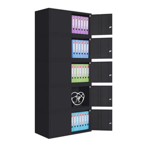 Fournisseur de classeurs en acier, bibliothèque simple, 5 armoires à sections uniques pour dossiers de bureau, ensemble de classeurs détachables, <span class=keywords><strong>casier</strong></span> bas - Product Image 2