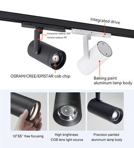 Éclairage sur <span class=keywords><strong>rail</strong></span> à <span class=keywords><strong>LED</strong></span> 30W 35W 40W 45W Éclairage sur <span class=keywords><strong>rail</strong></span> en aluminium Spot sur <span class=keywords><strong>rail</strong></span> à <span class=keywords><strong>LED</strong></span> pour magasin <span class=keywords><strong>de</strong></span> <span class=keywords><strong>cuisine</strong></span> - Product Image 3